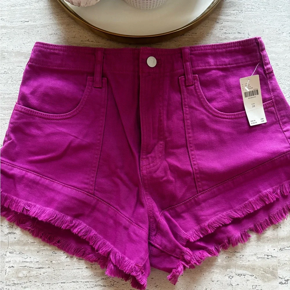 Anthropologie pilcro Raspberry Jean Shorts - Picture 4 of 4